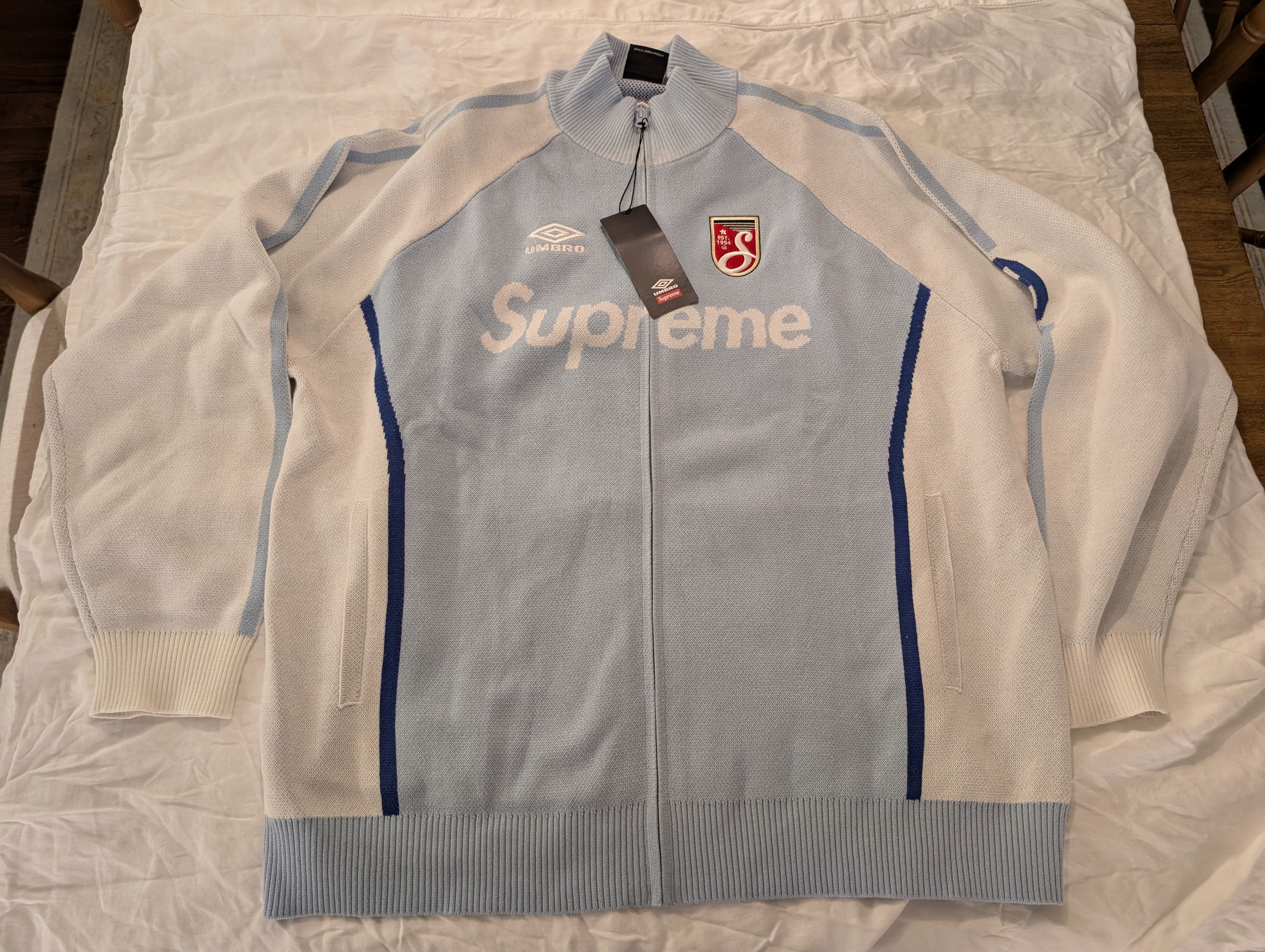 Supreme × Umbro Supreme Umbro Zip Up Sweater | Grailed