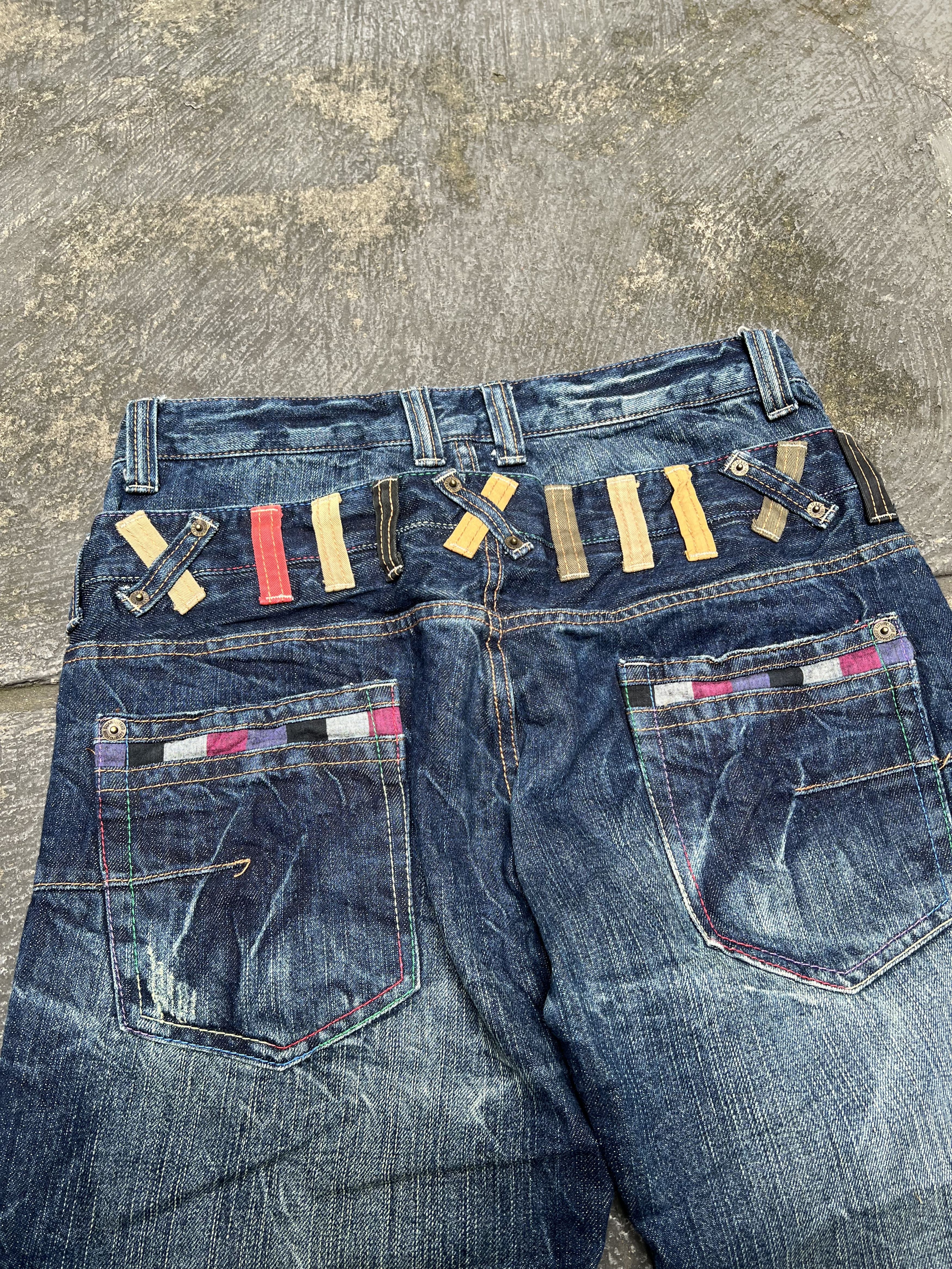 Japanese Brand 2000s Japanese Ifsix Double Waist Wash Jeans Jorts Short y2k Size US 31 - 5 Thumbnail