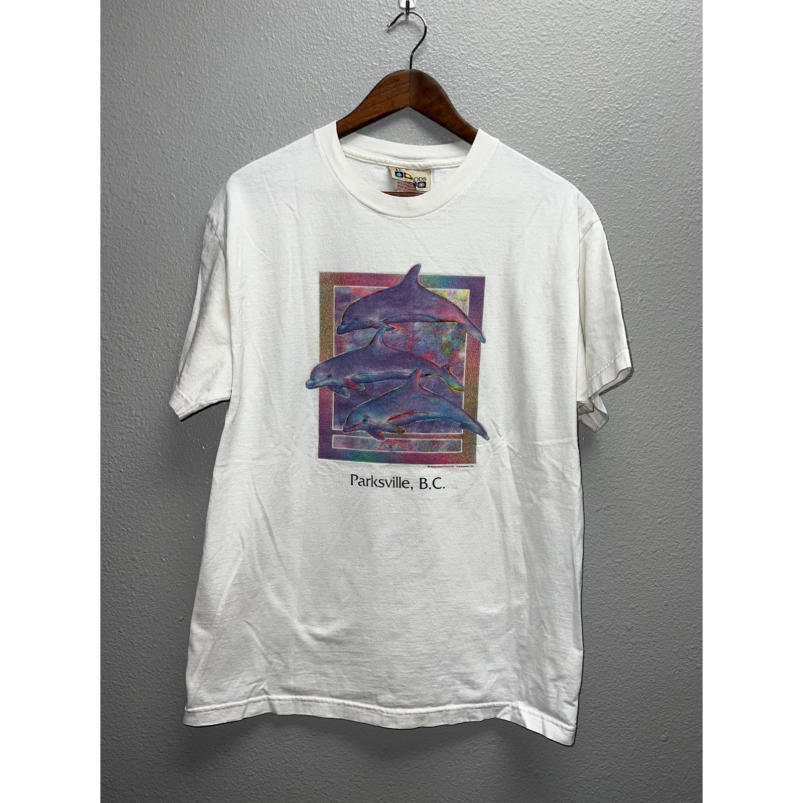 Vintage Vintage Dolphin Shirt Parksville Canada Art The Woods 90s L Size US L / EU 52-54 / 3 - 1 Thumbnail