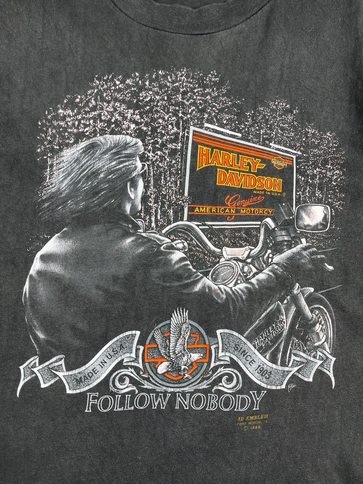 Harley Davidson Harley Davidson 3d emblem 1989 t-shirt vintage Size US L / EU 52-54 / 3 - 5 Thumbnail