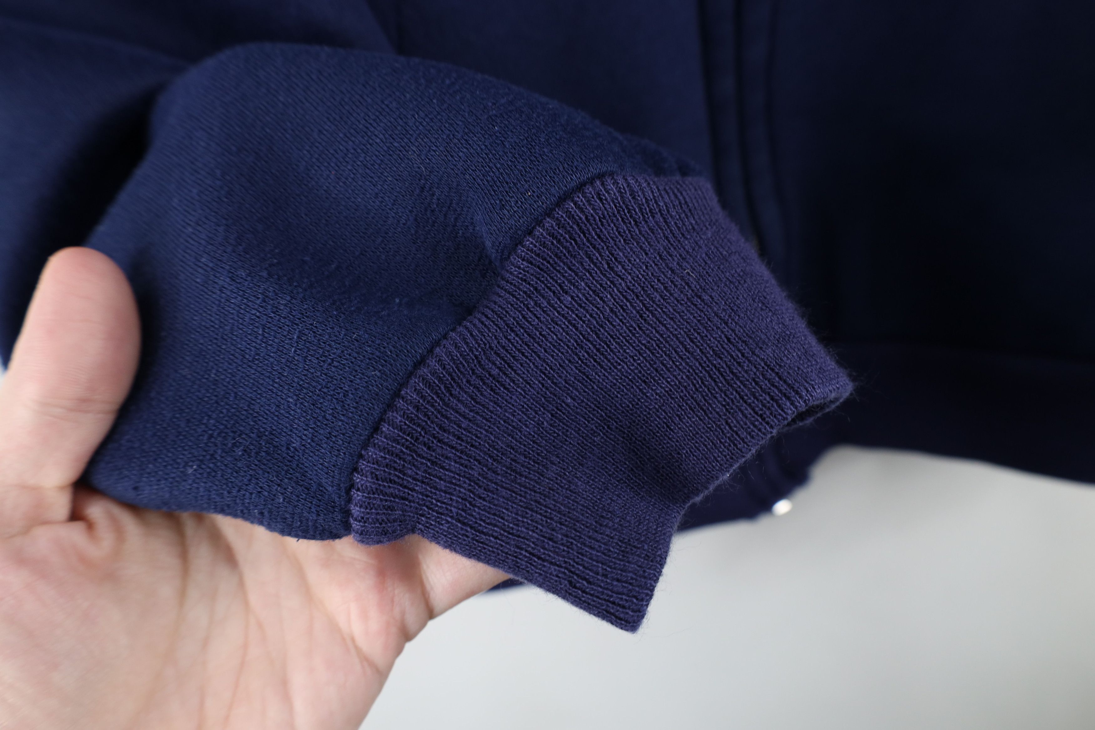 Vintage Vintage 70s 80s Streetwear Blank Full Zip Hoodie Blue Size US L / EU 52-54 / 3 - 8 Thumbnail