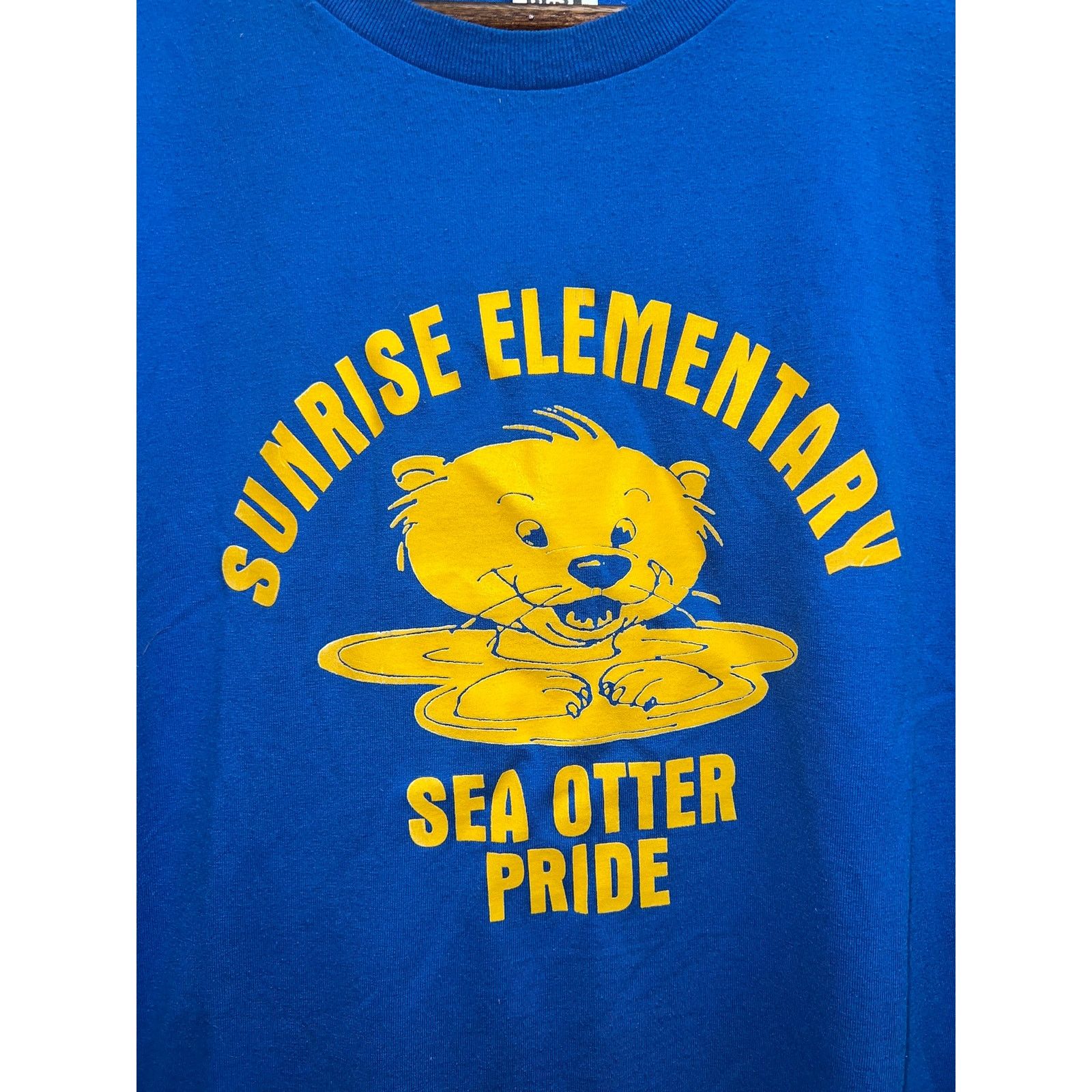 Fruit Of The Loom Vintage Sea Otter Shirt Sunrise Elementary Pride Tee 90s XL Size US XL / EU 56 / 4 - 2 Thumbnail