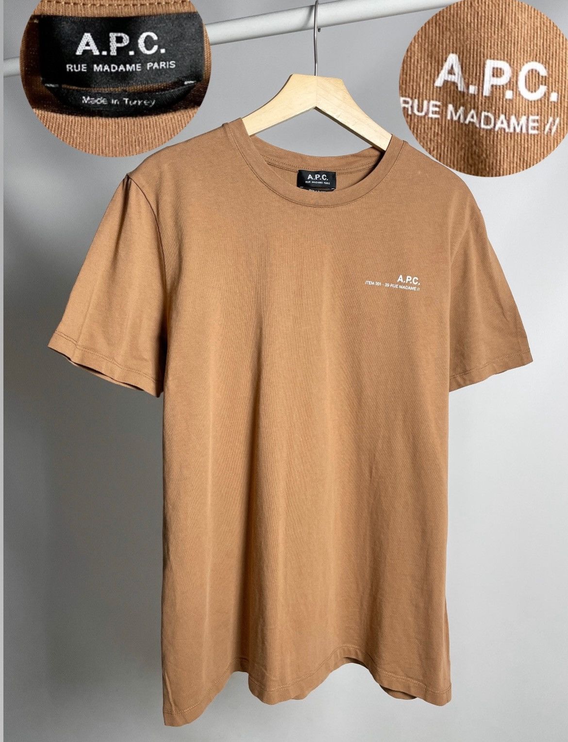 A.P.C. × Carhartt × Japanese Brand 🪵RARE🪵 A.P.C. Terracotta brown basic Tee shirt Size US M / EU 48-50 / 2 - 1 Thumbnail