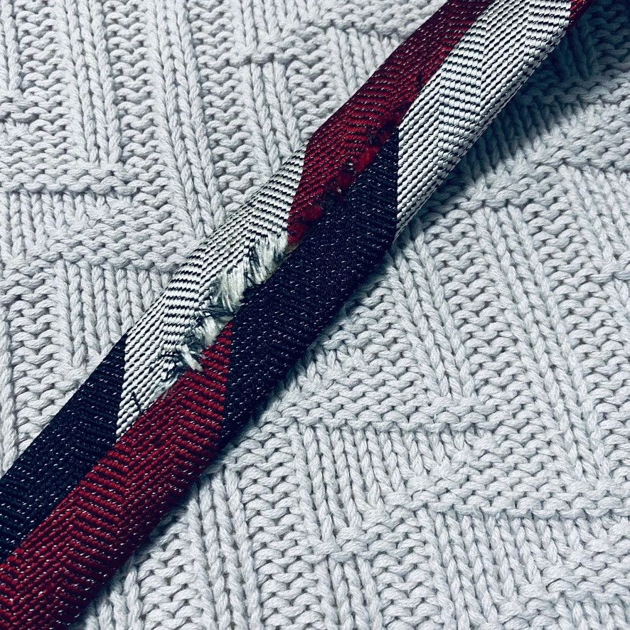 Vintage Vintage Ohrbach's red black and silver striped silk slim tie Size ONE SIZE - 3 Thumbnail