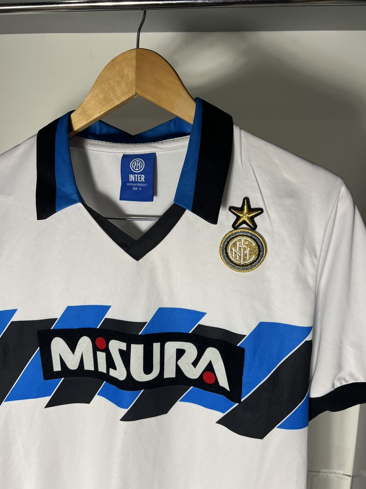 Vintage VERY RARE INTER MILAN ITALY SOCCER JERSEY RETRO BLOKE 90s Size US S / EU 44-46 / 1 - 12 Thumbnail