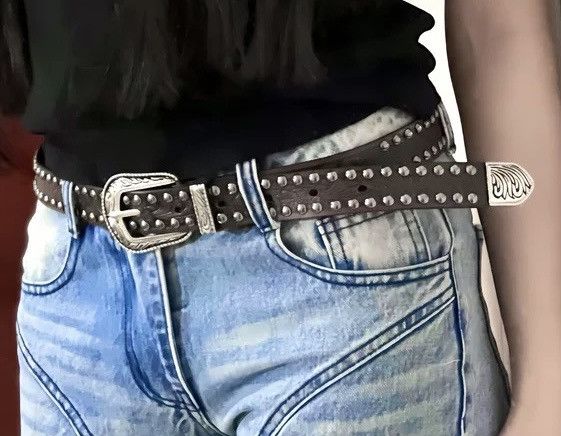 Japanese Brand × Vintage Outdoor retro punk design western rivet studded bet Size ONE SIZE - 2 Thumbnail