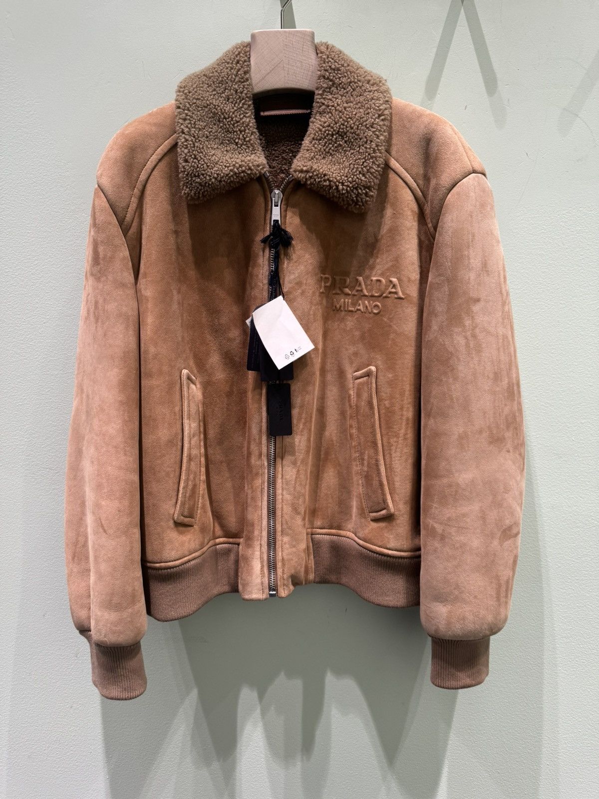 Prada o1la1rc1a0925 Shearling Jacket in Camel Size US L / EU 52-54 / 3 - 8 Thumbnail