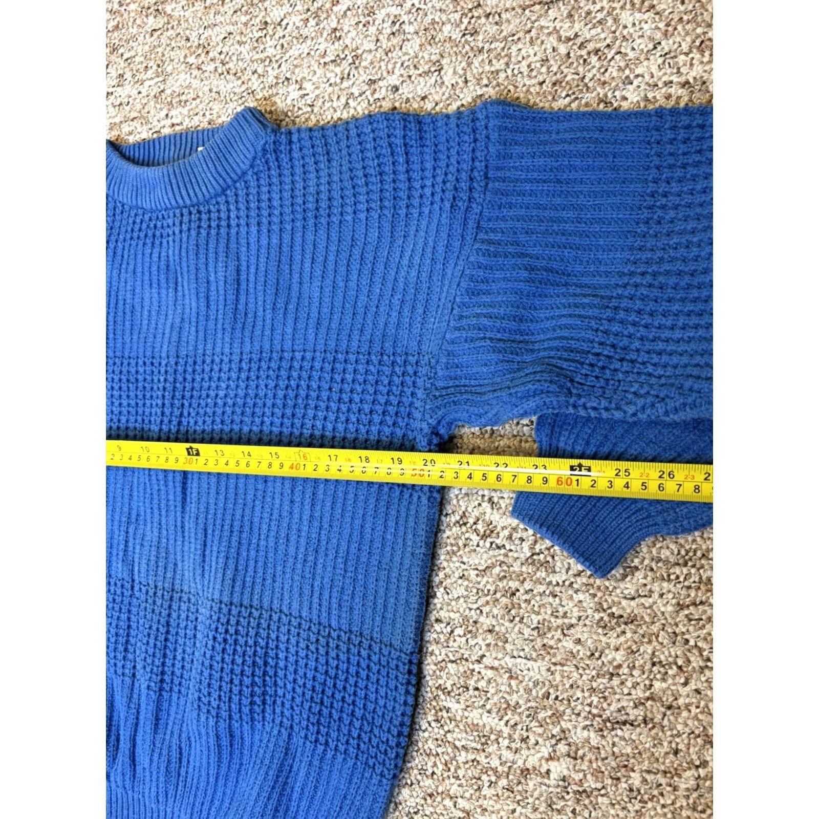 Vintage VINTAGE Aka Bay Thick Knit Blue Pullover Sweater 100% Cotton • Size Medium Men Regular Crew Neck Long Sleeve Knit Pullover 90s Size US M / EU 48-50 / 2 - 8 Thumbnail