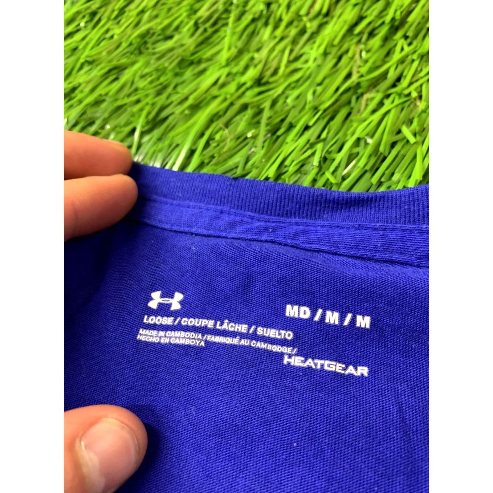 Under Armour Under Armour Original CrossFit Jersey T-Shirt Men M Blue Short Sleeve 60% Cotton 40% Polyester Size US M / EU 48-50 / 2 - 4 Thumbnail