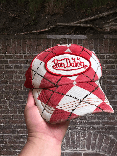 Von Dutch Vintage Von Dutch Red & White Checkered Cap Size ONE SIZE - 1 Thumbnail