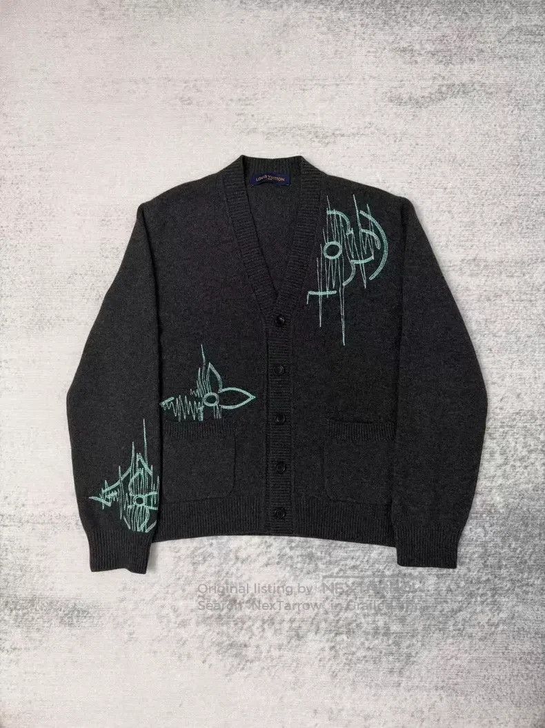 Louis Vuitton Louis Vuitton Wool blend long-sleeved cardigan shirt Size US M / EU 48-50 / 2 - 1 Thumbnail