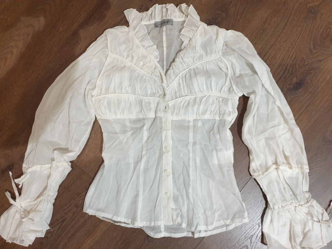 Other White Airy Cotton Blouse US Sz XS NEW condition UK sz 10 Size XS / US 0-2 / IT 36-38 - 14 Thumbnail
