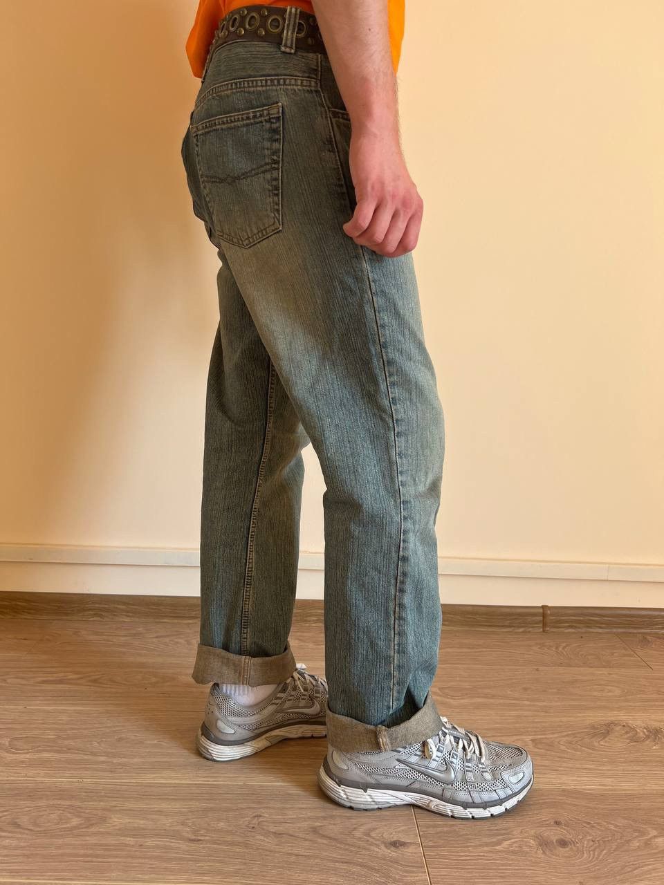 Jean × Vintage Washed Faded Paint Punk Grunge Bootcut Baggy jeans Size US 34 / EU 50 - 11 Thumbnail