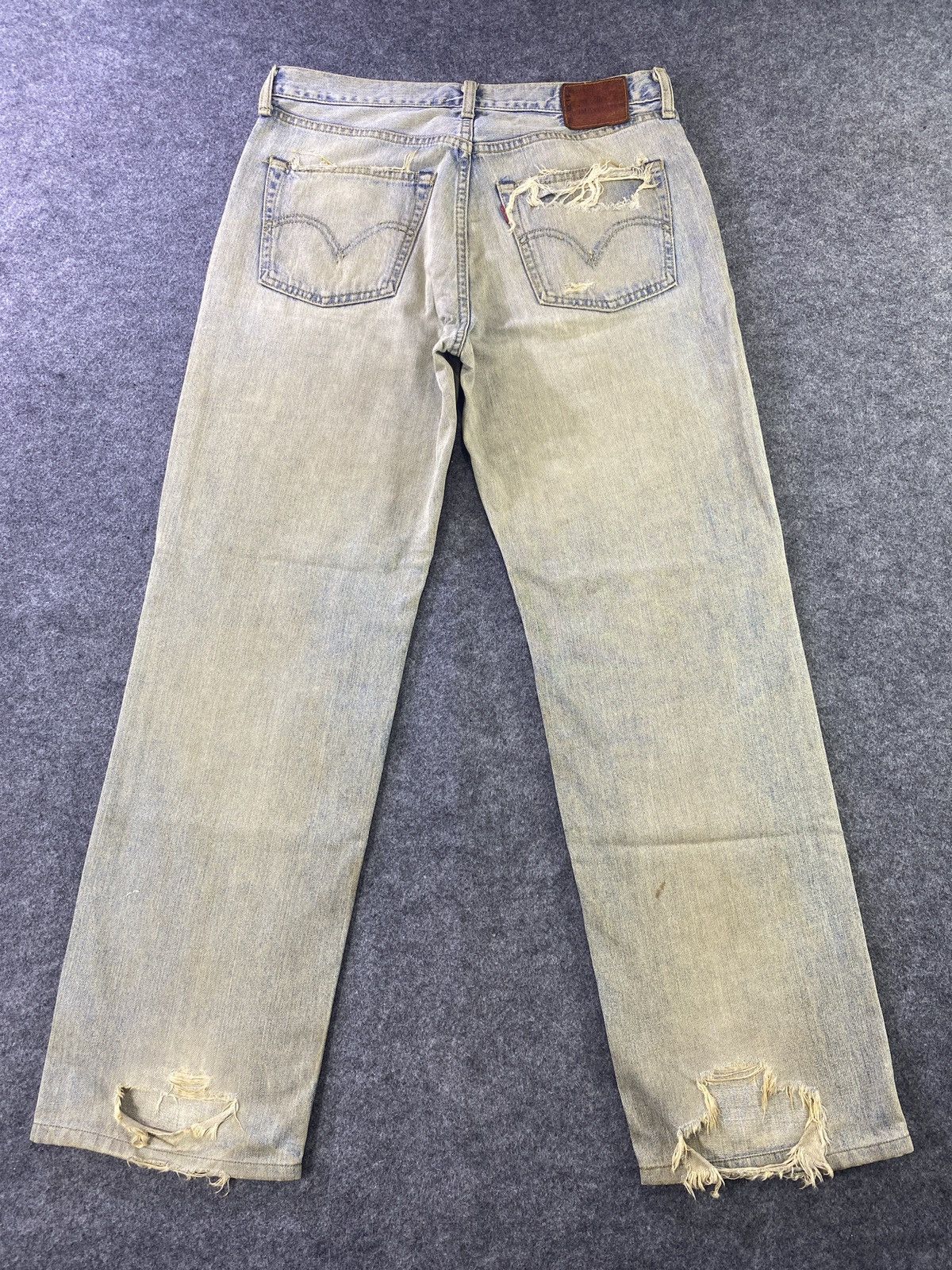 Jean × Levi's × Vintage Vintage Levis 502 Distresses Blue Wash Jeans - J938 Size US 34 / EU 50 - 4 Thumbnail