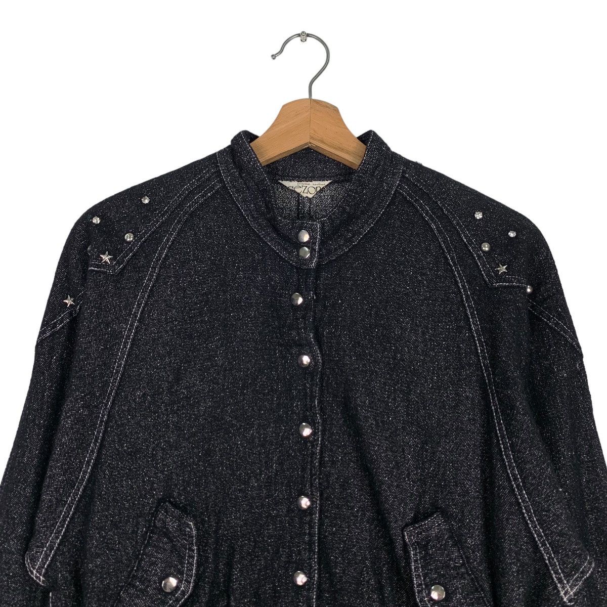 Japanese Brand SEZON Studded Riot Cropped Jacket #0632-C29 Size US S / EU 44-46 / 1 - 2 Thumbnail