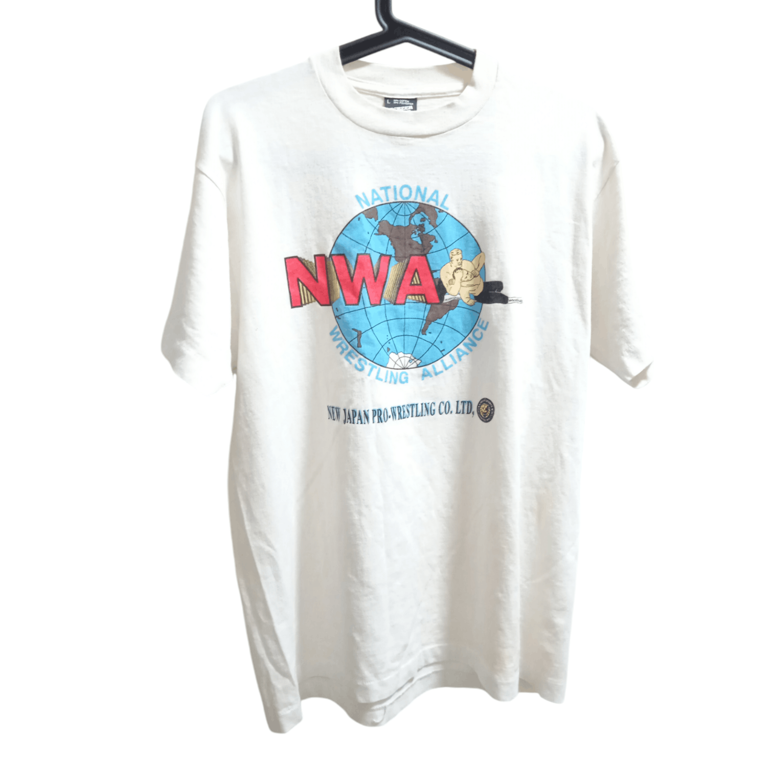 WWF Vintage 90s NWA Wrestling NJPW T Shirt Size US L / EU 52-54 / 3 - 1 Thumbnail