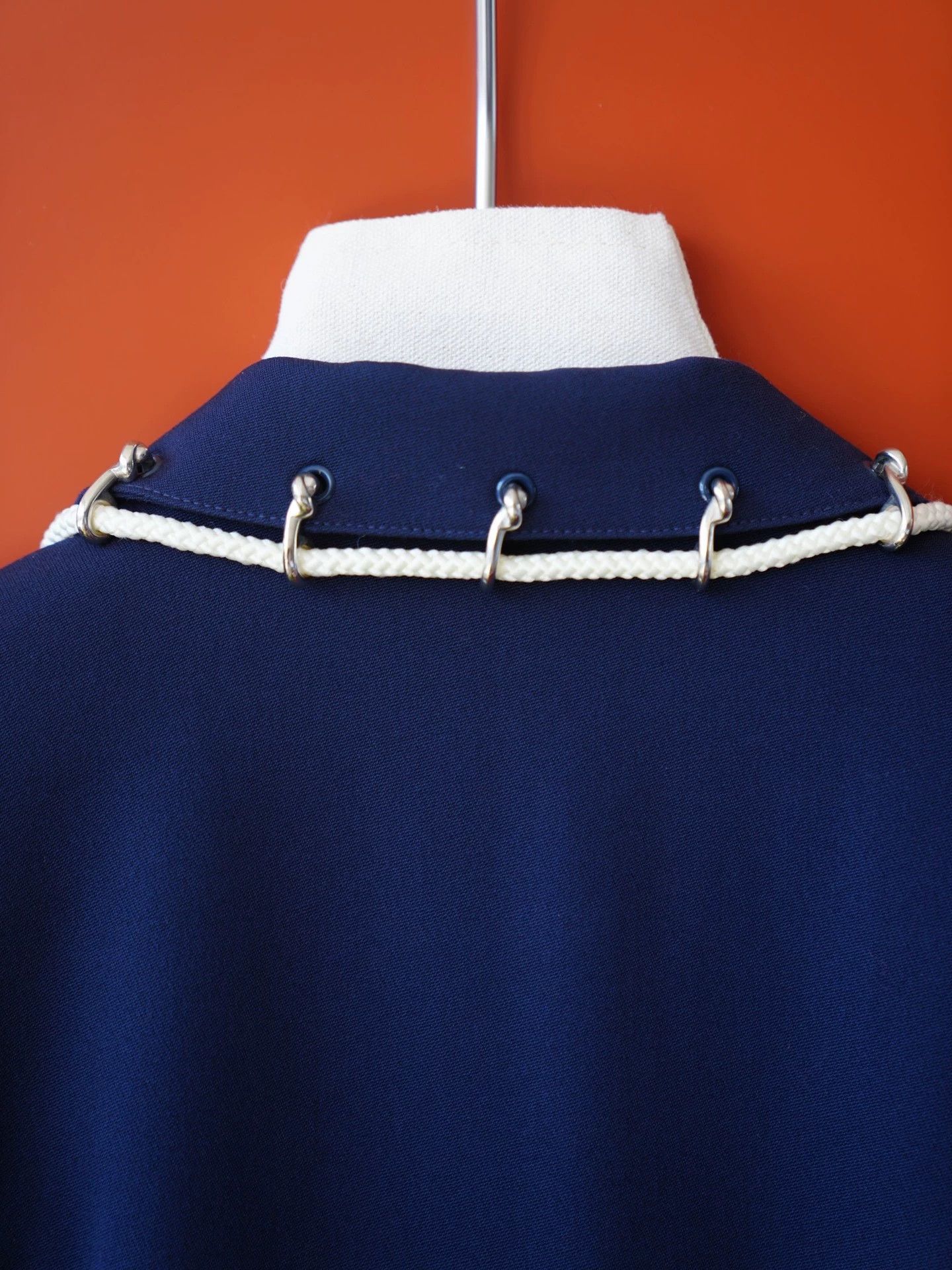 Thierry Mugler Thierry Mugler Vtg Navy Rope-Metal Trim Waist Suit 38 Size XS / US 0-2 / IT 36-38 - 4 Thumbnail