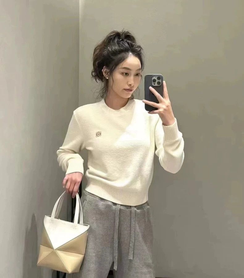 Loewe LOEWE White knitted sweater Size S / US 4 / IT 40 - 3 Thumbnail