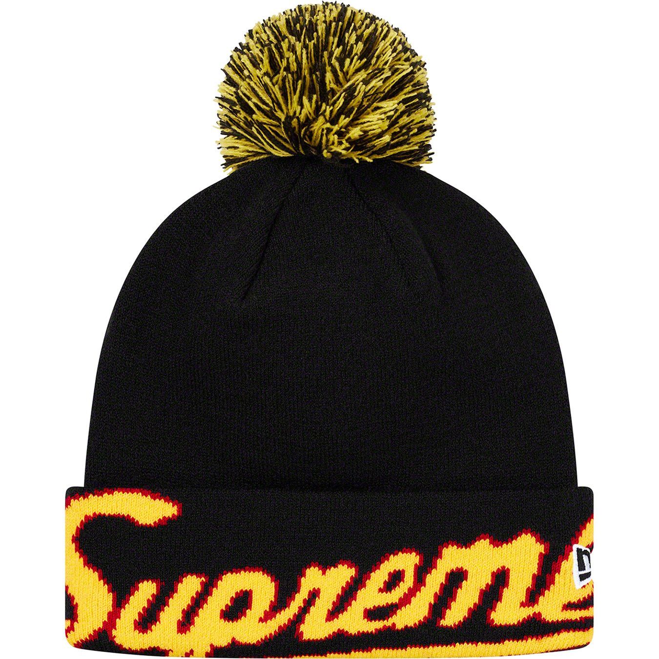 Supreme Supreme x New Era Script Cuff Beanie FW 19 BLACK Size ONE SIZE - 3 Thumbnail