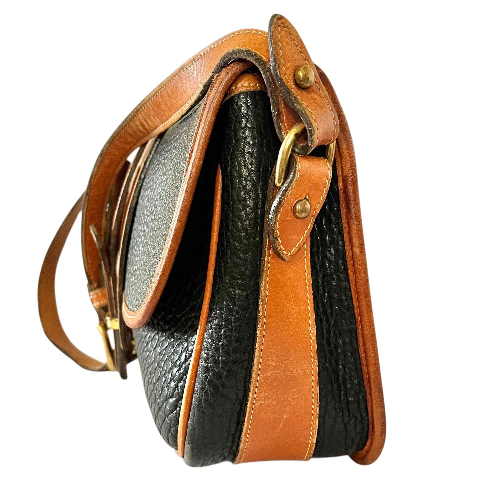 Dooney & Bourke × Vintage Vintage Dooney & Bourke Black AWL Leather Shoulder Bag Size ONE SIZE - 6 Thumbnail