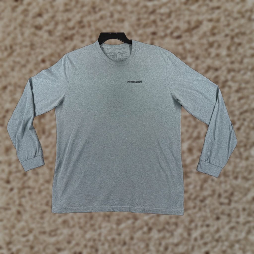 Patagonia Patagonia Shirt Adult Large Blue Long Sleeve Save Our Watersheds Cotton Blend Logo Tee Mens Size US L / EU 52-54 / 3 - 1 Thumbnail
