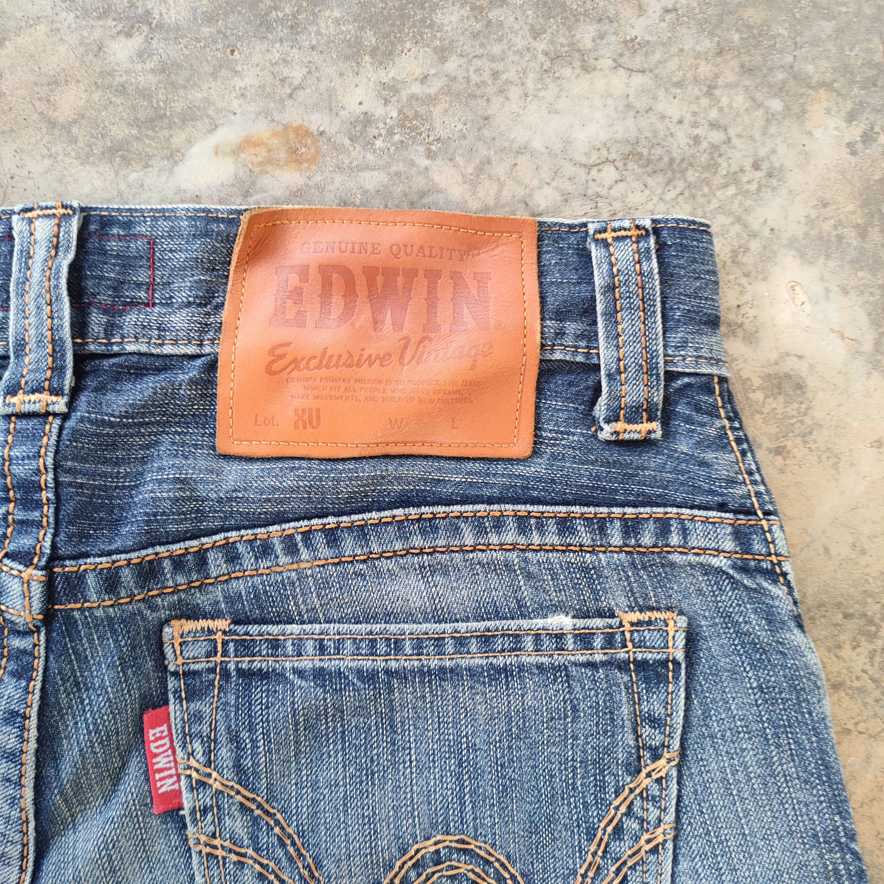 Edwin # VINTAGE DISTRESSED EDWIN FADED BLUE JEANS PANTS Size US 32 / EU 48 - 11 Thumbnail