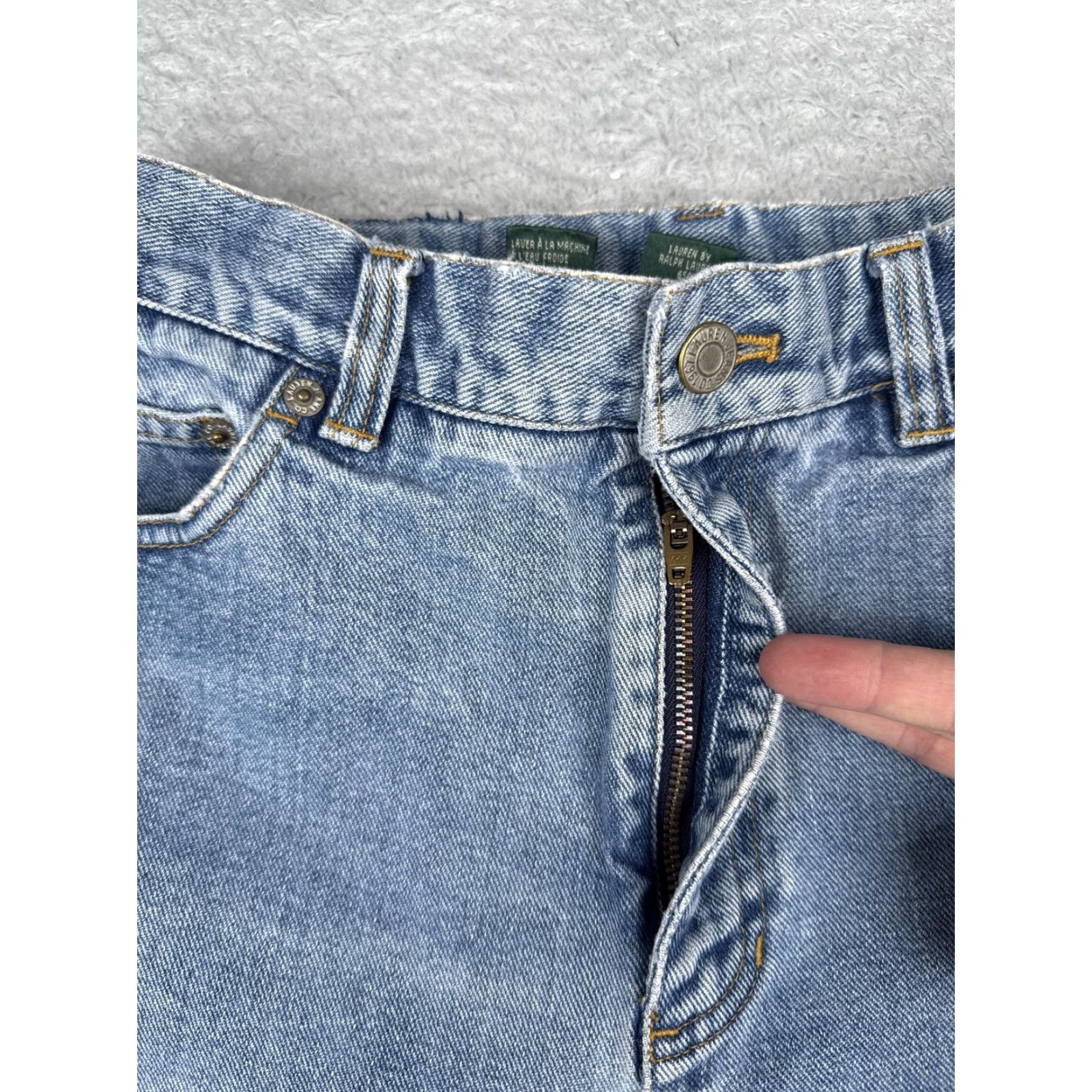 Ralph Lauren VINTAGE Lauren Jeans Co Ralph Lauren Shorts Womens 8 Blue Denim Cutoff Raw Hem Casual 5-Pocket Design Size 30" / US 8 / IT 44 - 6 Thumbnail