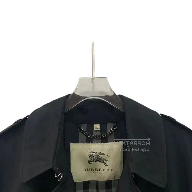 Burberry Burberry Men's Black Polyester Trench Coat. Size US XL / EU 56 / 4 - 3 Thumbnail
