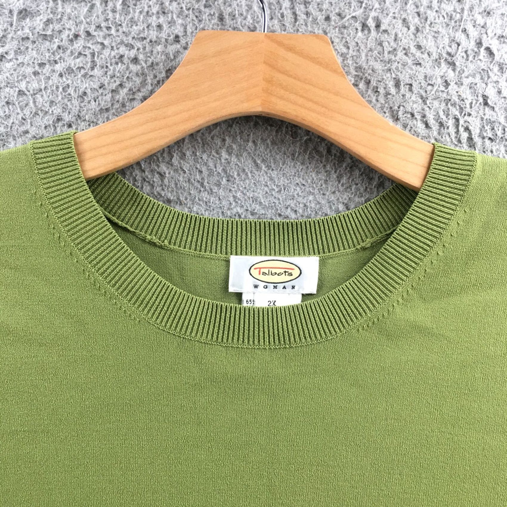 Talbots Talbots Short Sleeve Tee Shirt Womens 2X Solid Green Crew Neck Pullover Casual Size XXL / US 16-18 / IT 52-54 - 3 Thumbnail