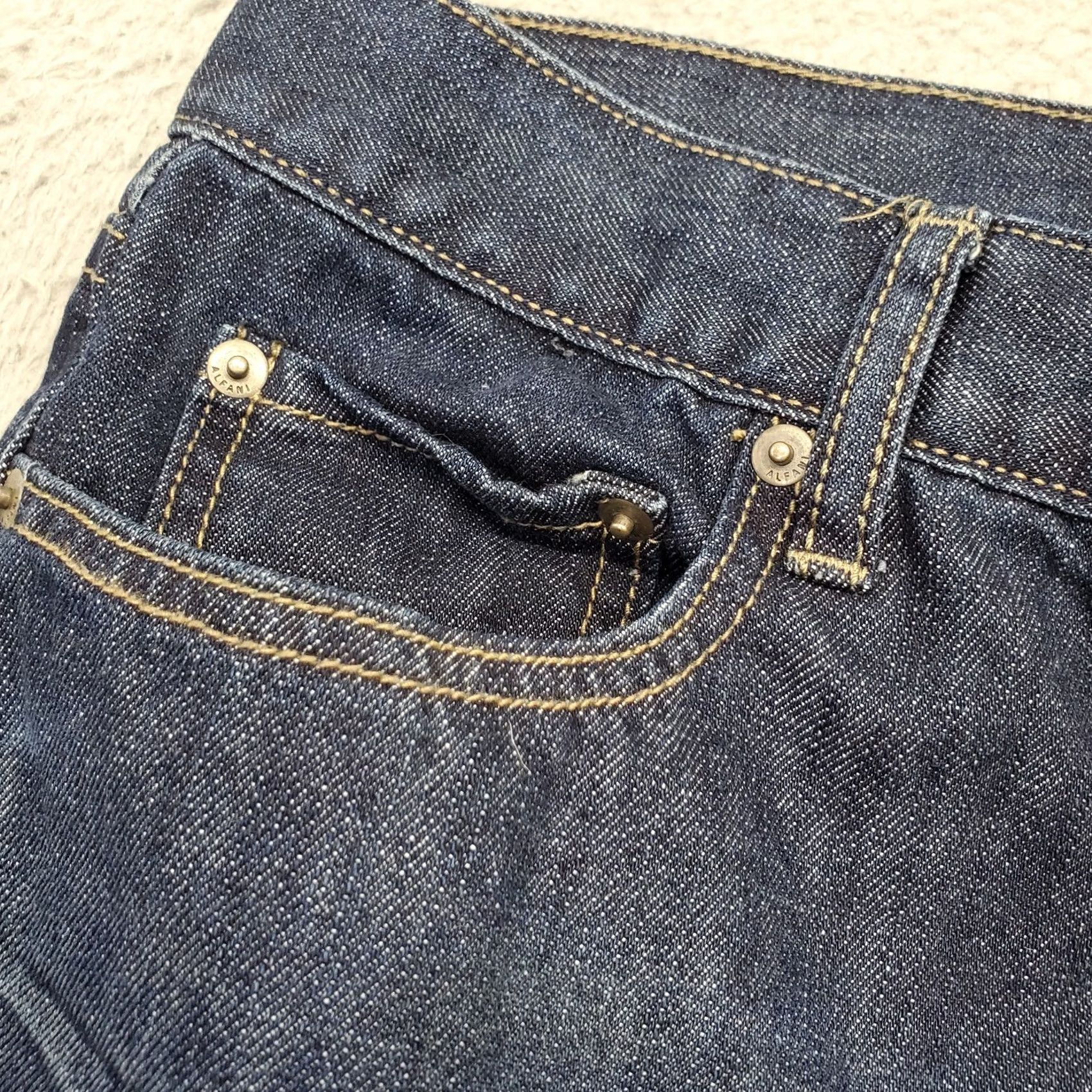 Alfani Alfani Jeans Mens Bootcut 36 Blue Denim Stretch Comfort Faded Boho Whiskered - Size Mens 36 Blue Denim Jeans Mens Size US 36 / EU 52 - 7 Thumbnail