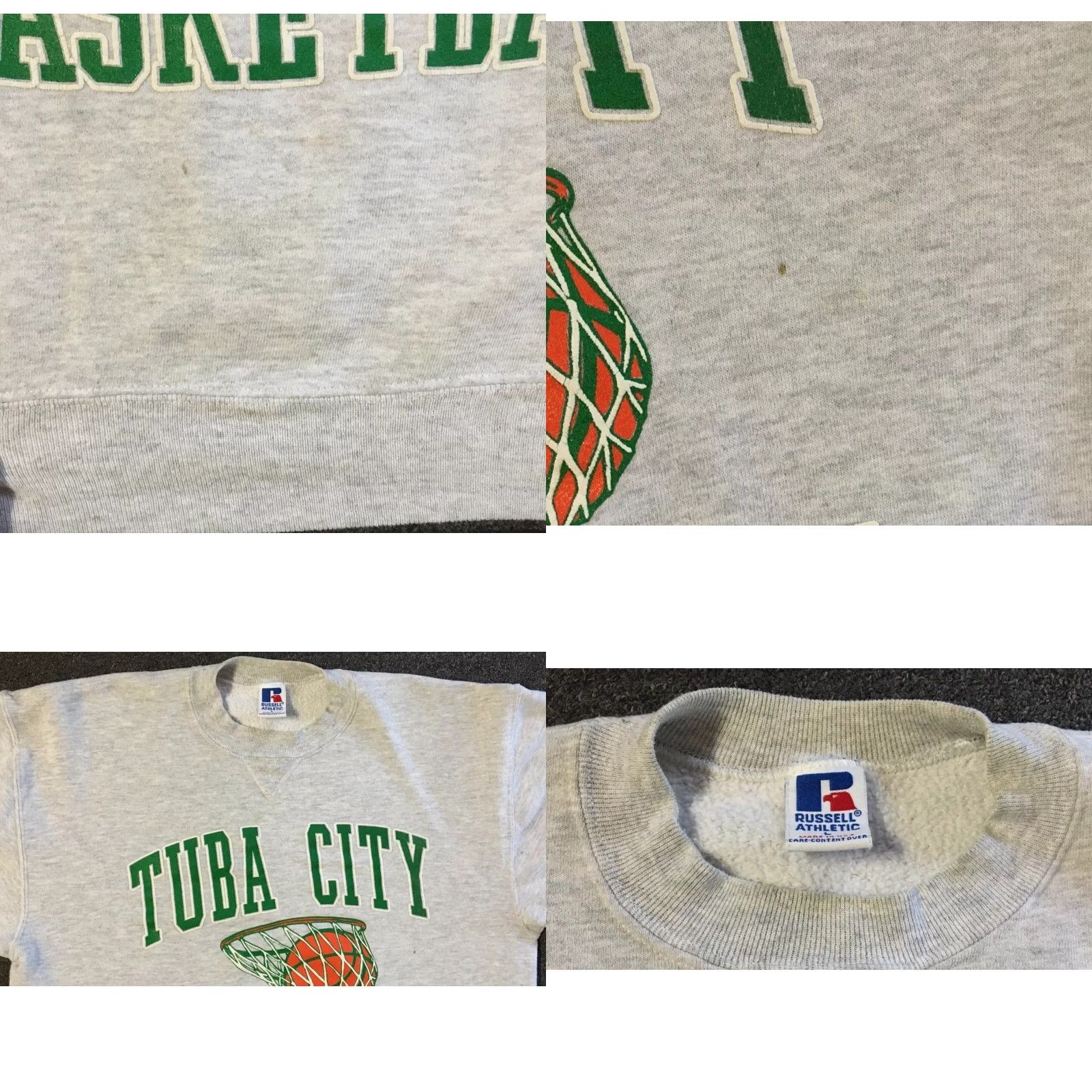 Russell Athletic VINTAGE Russell Athletic Tuba City Basketball Faded Sweatshirt M Arizona State University Gray Pullover Hoodie Men 90s Sports Tracks Track & Field Size US M / EU 48-50 / 2 - 8 Thumbnail