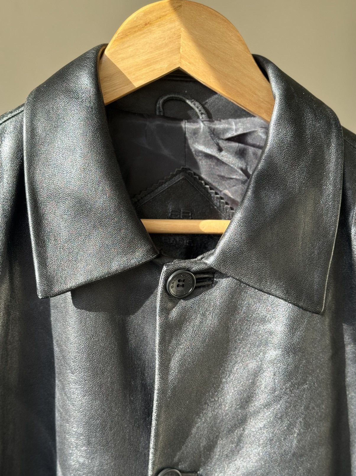 Balenciaga Balenciaga Nicolas Ghesquière Button Up Leather Jacket Size US L / EU 52-54 / 3 - 5 Thumbnail
