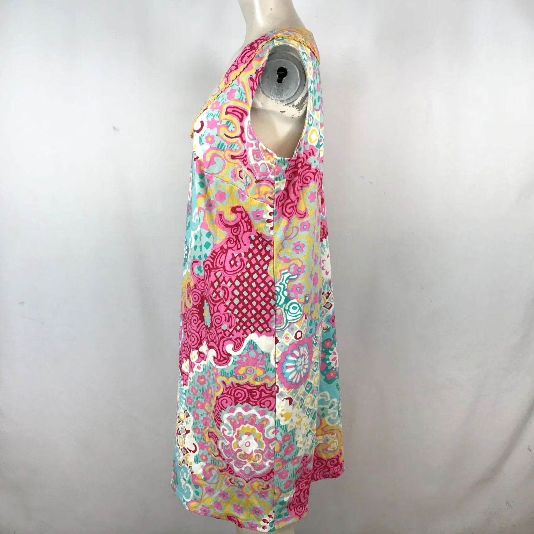 Talbots Talbots Dress Womens X WOMEN PLUS MULTICOLOR SLEEVELESS NECK COTTON Size XL / US 12-14 / IT 48-50 - 4 Thumbnail