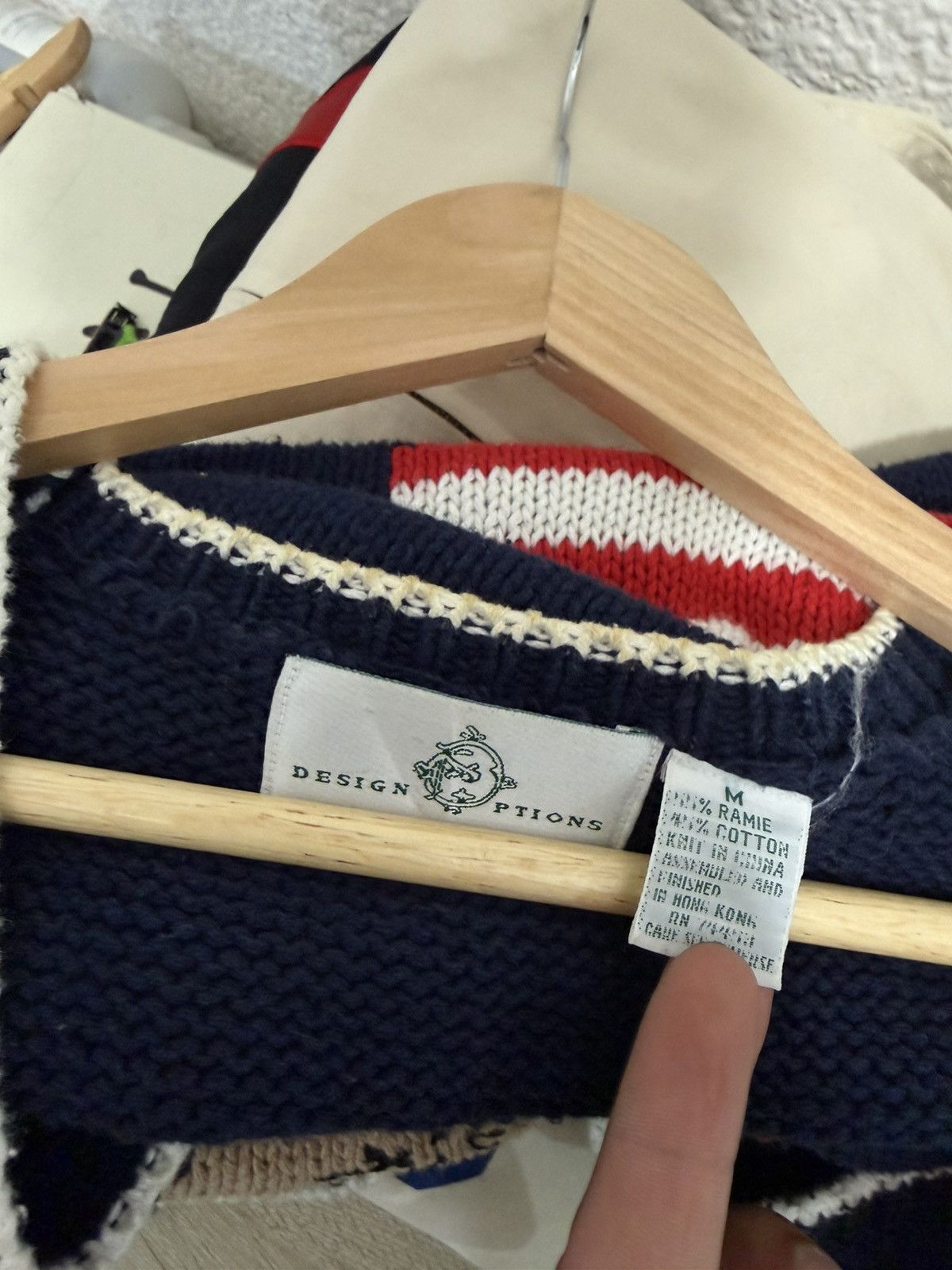 Vintage AMERICA E PLURIBUS UNUM VINTAGE HAND KNITTED VEST 1982 Size US M / EU 48-50 / 2 - 9 Thumbnail