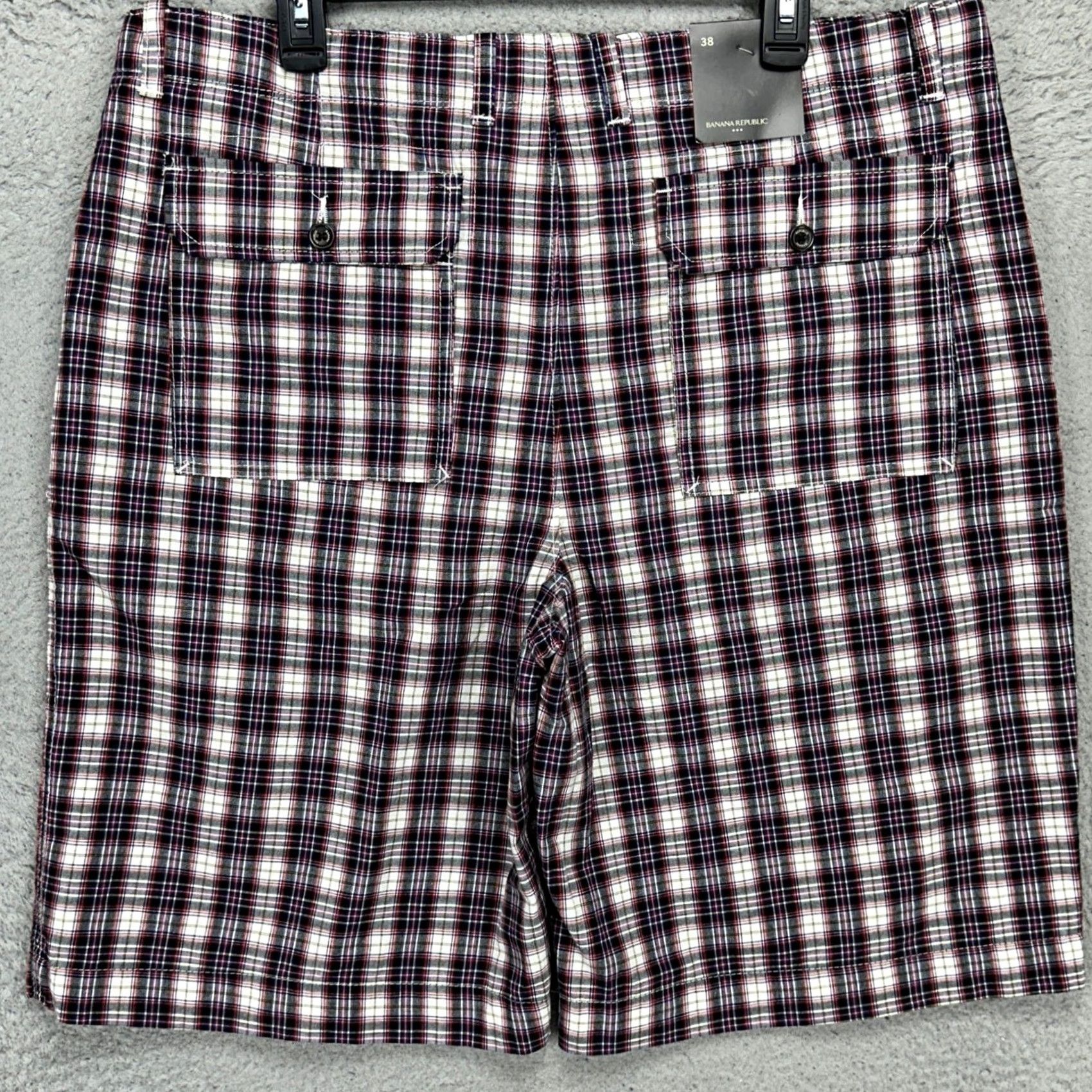 Banana Republic Banana Republic Mens Khakis Shorts 38 Multi Plaid Flat Front Flap Pockets NEW Size US 38 / EU 54 - 2 Thumbnail