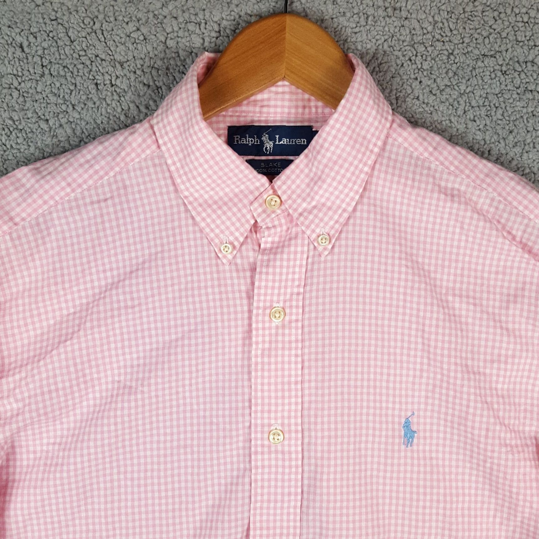 Ralph Lauren VINTAGE Ralph Lauren Pink Gingham Plaid Button-Up Shirt Men's XL Pony Logo Long Sleeve Collared Retro Preppy Size US XL / EU 56 / 4 - 2 Thumbnail