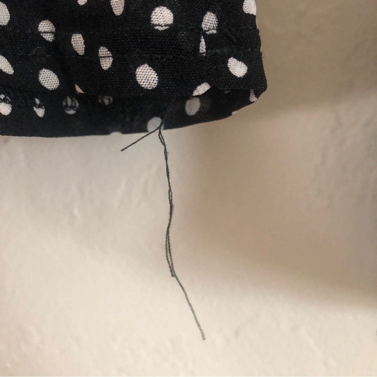 Other Ember Black White Polka Dot Bell Sleeve Peplum Blouse Top Size M / US 6-8 / IT 42-44 - 8 Thumbnail