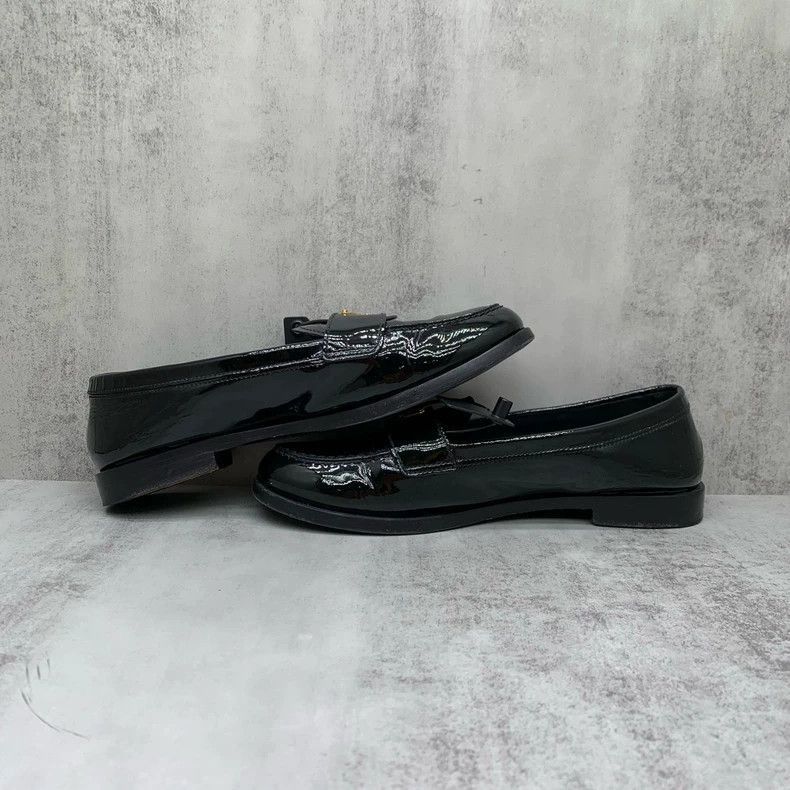 Prada Prada Black Triangle Logo Loafers Size 36 -2505 Size US 6 / IT 36 - 3 Thumbnail