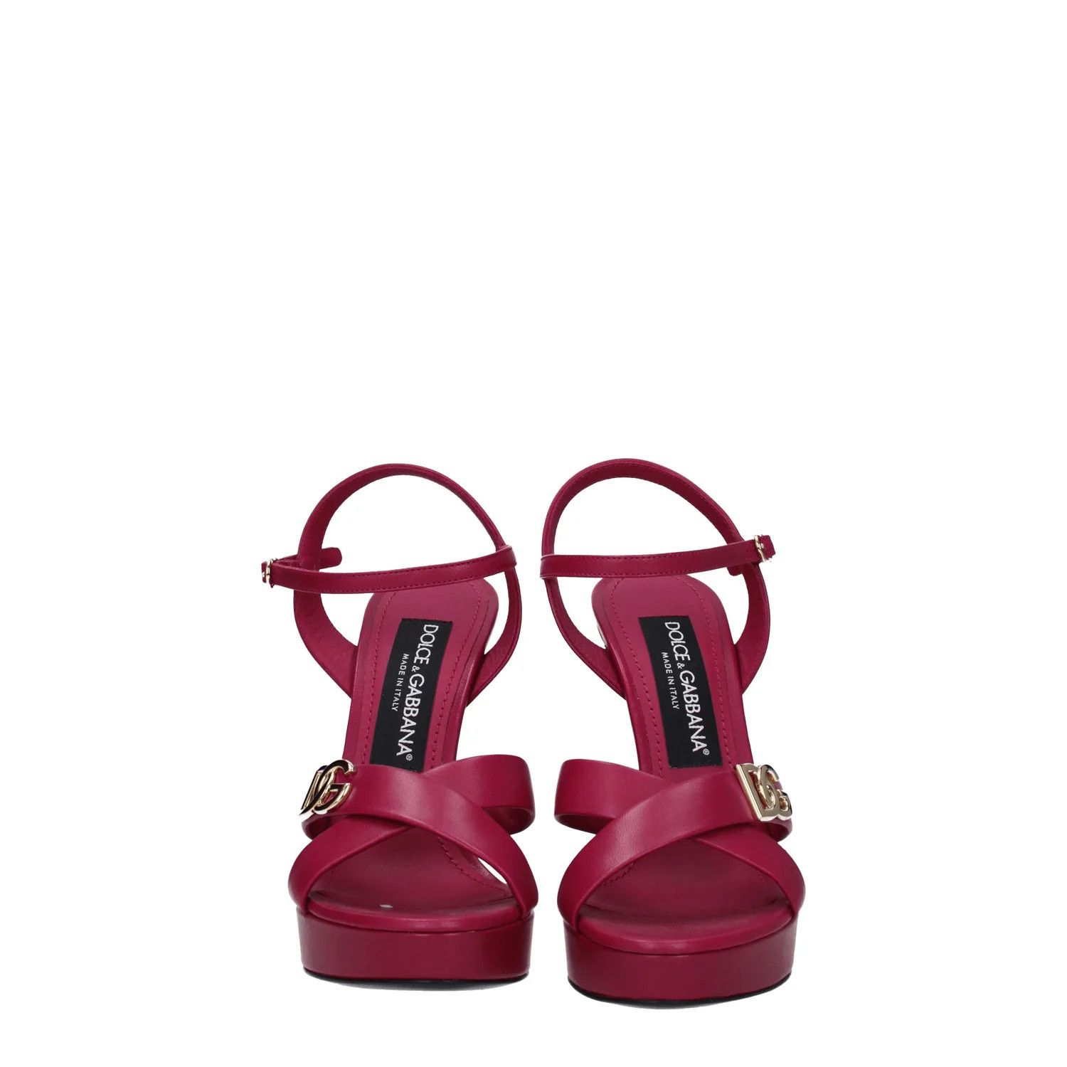 Dolce & Gabbana ob1o1e1124 Leather Sandals in Fuchsia/Hibiscus Size US 10 / IT 40 - 3 Thumbnail