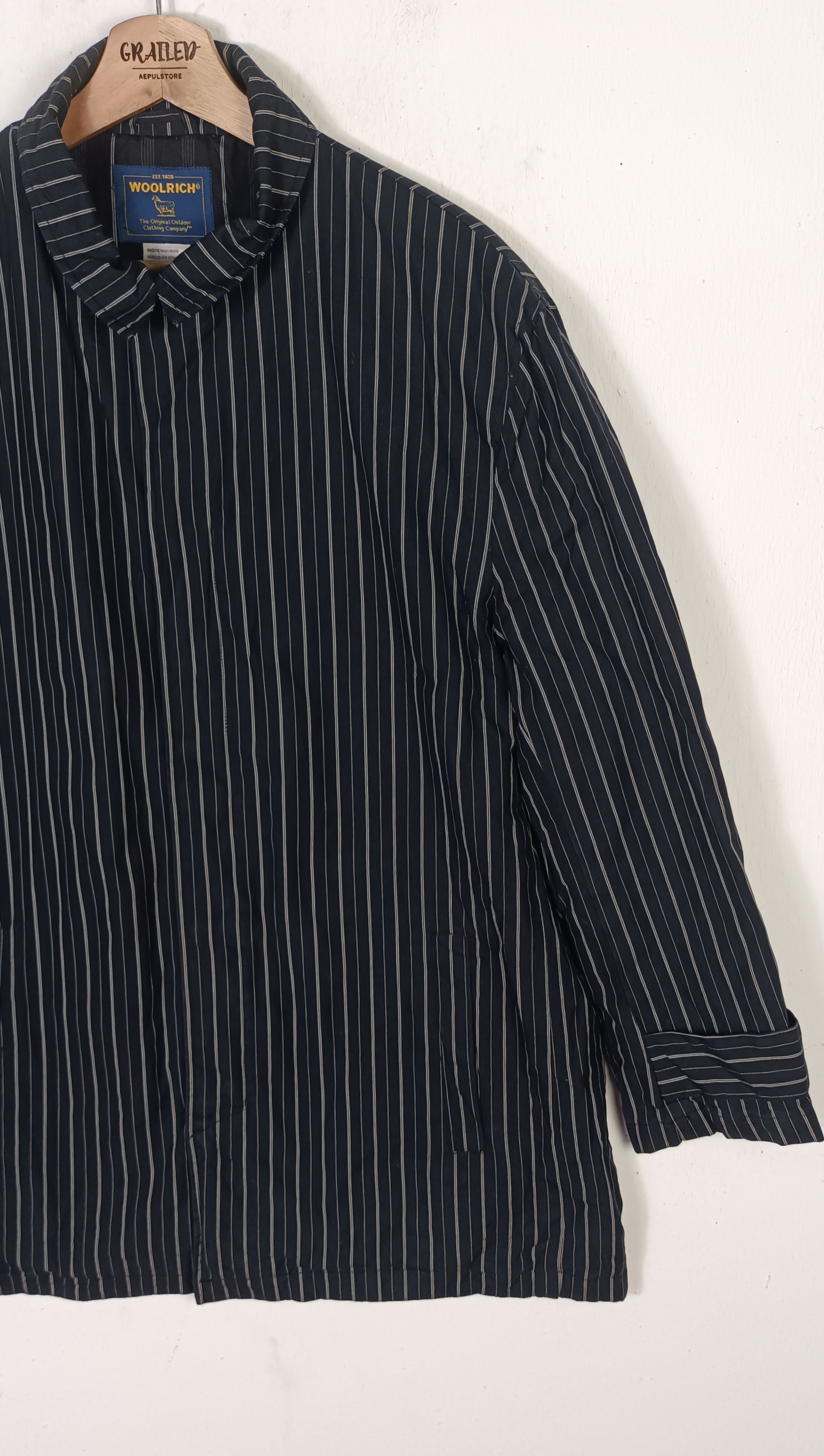 Woolrich Woolen Mills Woolrich Striped Padded Men Jacket Size US L / EU 52-54 / 3 - 5 Thumbnail