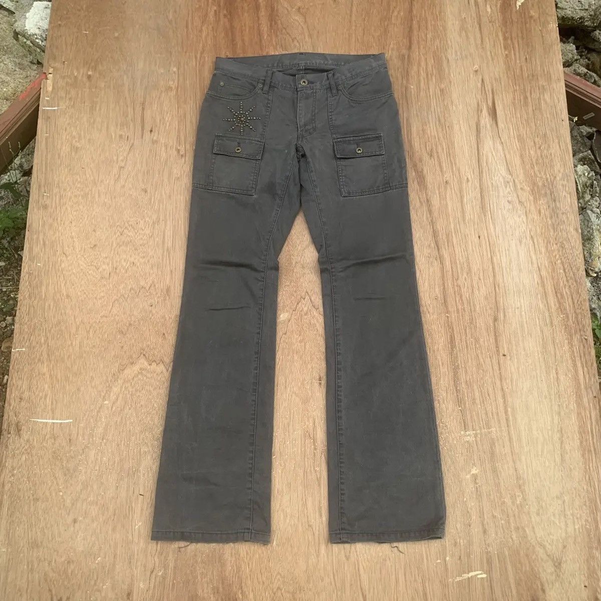 Final Home STEALS💥TETE HOMME TROUSERS STUDDED ISSEY MIYAKE FADED PANTS Size US 31 - 1 Thumbnail