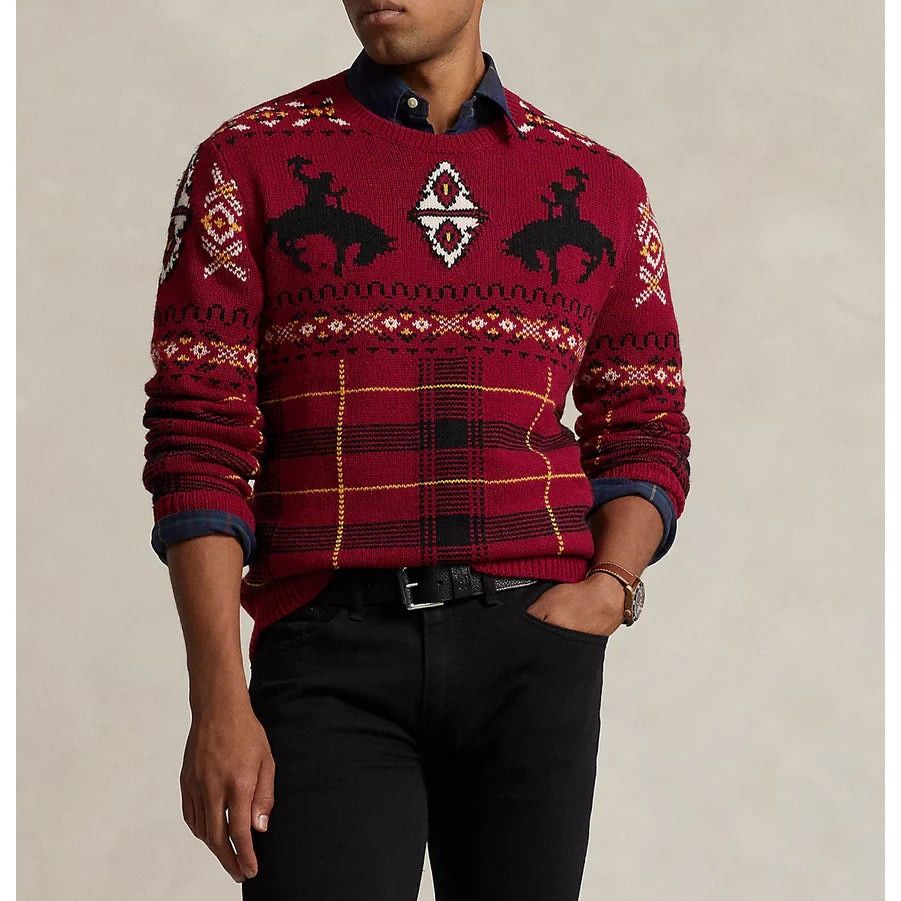 Polo Ralph Lauren Ralph Lauren Polo Wool Blend Chunky Knit Western Fair Isle S Size US L / EU 52-54 / 3 - 2 Thumbnail