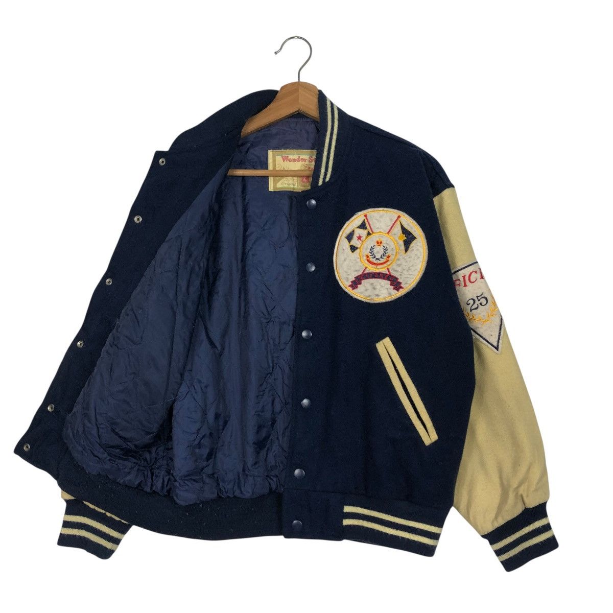 Vintage 🔥VINTAGE WOOL VARSITY JACKET WONDERSTORY ISSEY MIYAKE Size US M / EU 48-50 / 2 - 15 Thumbnail