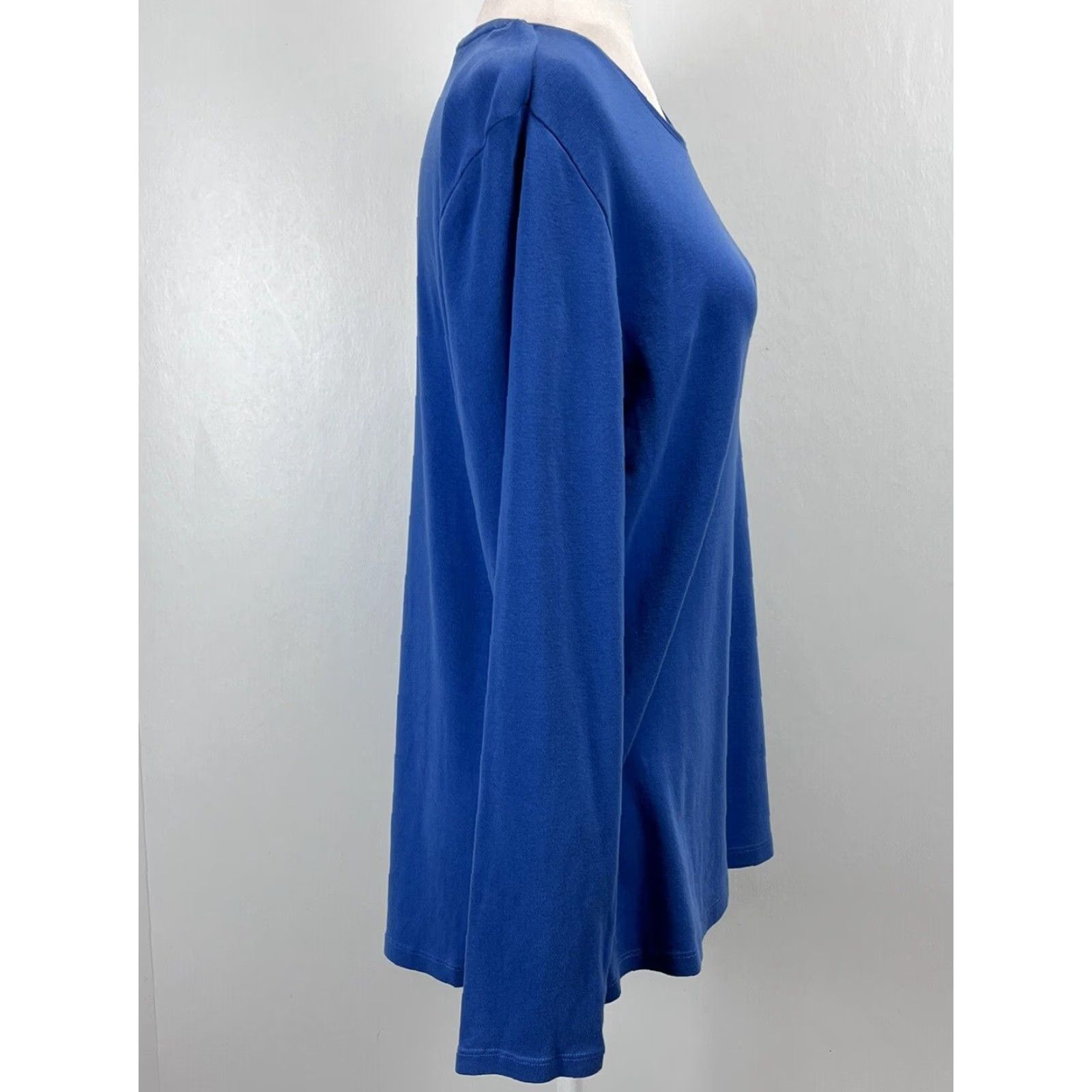 Vintage Chico's Women's Blue Long Sleeve Casual Cotton Shirt X-Large Size XL / US 12-14 / IT 48-50 - 4 Thumbnail