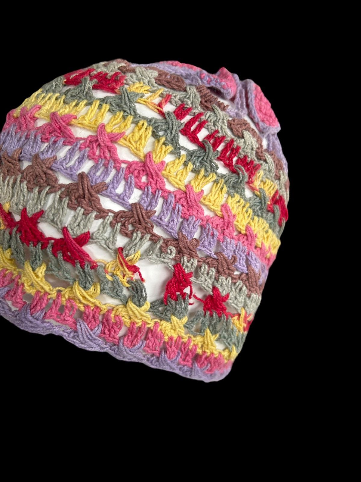 Japanese Brand × Kapital × Vintage Hippies Style Crochet Knitted Beanie Hats Handmade Rare☠️☠️ Size ONE SIZE - 6 Thumbnail