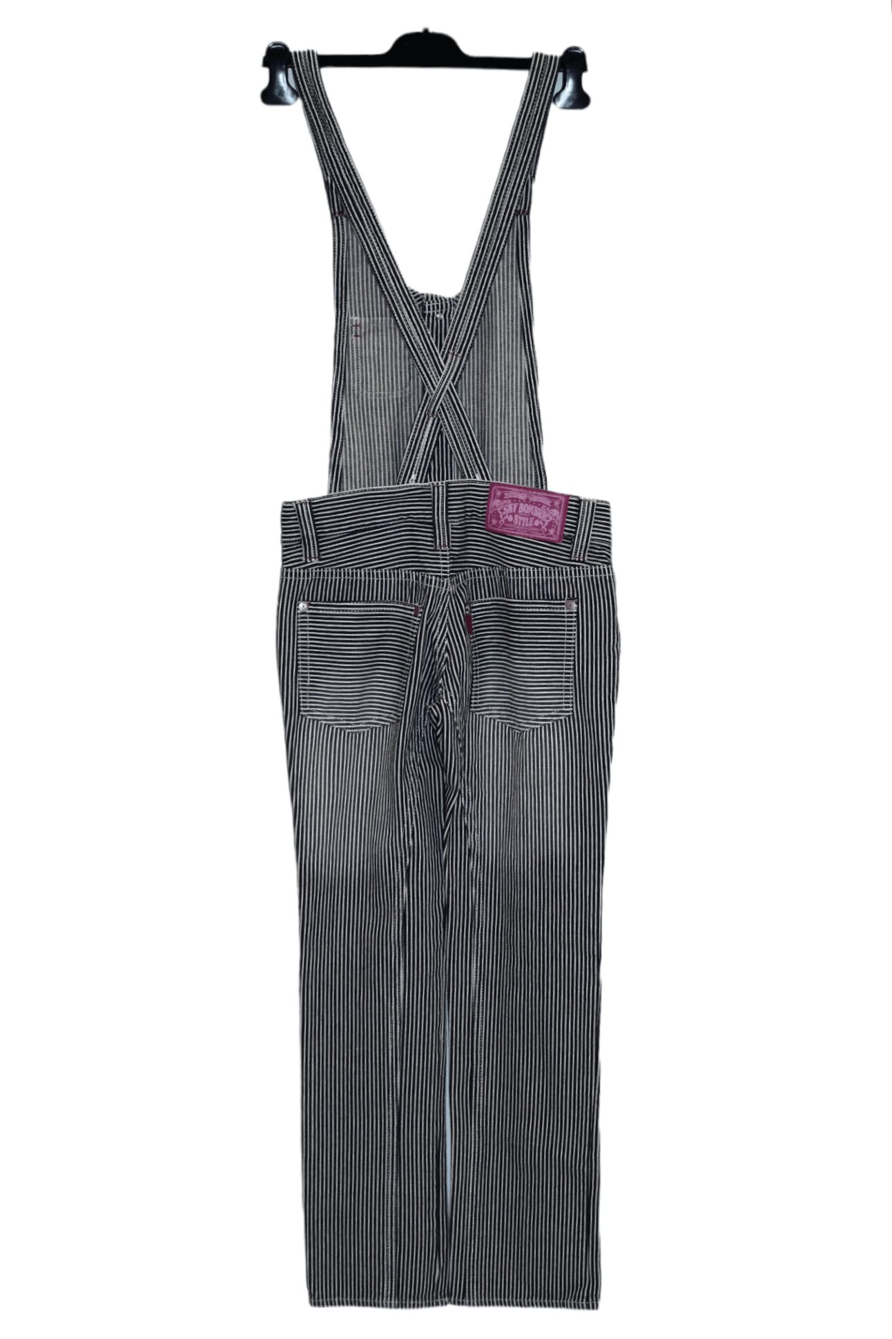 Hysteric Glamour Sky Bomber Garment Faded Denim Hickory Stripe Overalls Size US 30 / EU 46 - 13 Thumbnail