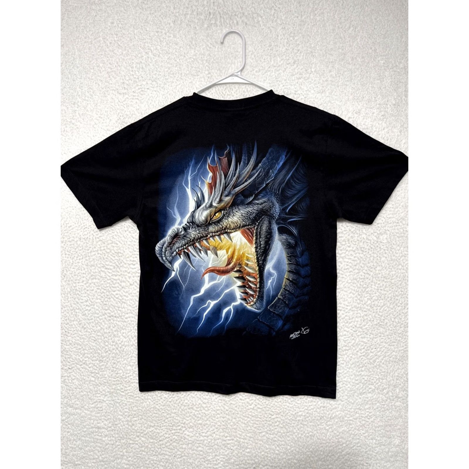 Vintage Rock Chang Dragon Thunder Fantasy Glow Dark T-Shirt Mens M Size US M / EU 48-50 / 2 - 3 Thumbnail
