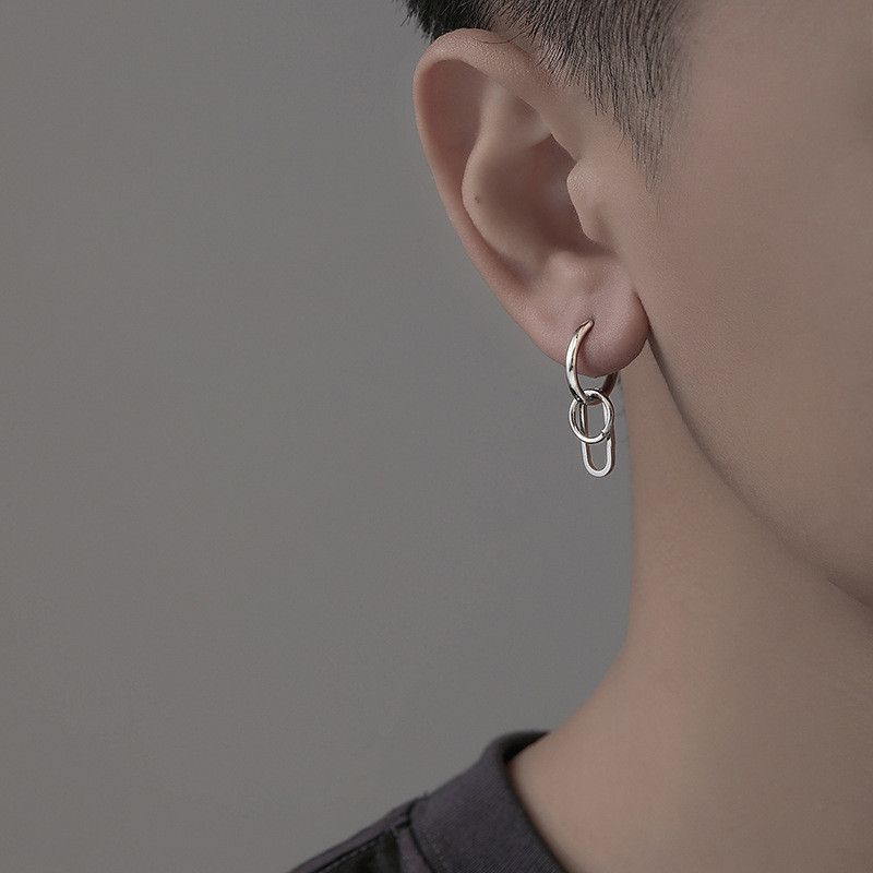 Jewelry × Sterling Silver Vintage Earrings One Pairs Chrome Jewelry Size ONE SIZE - 1 Thumbnail