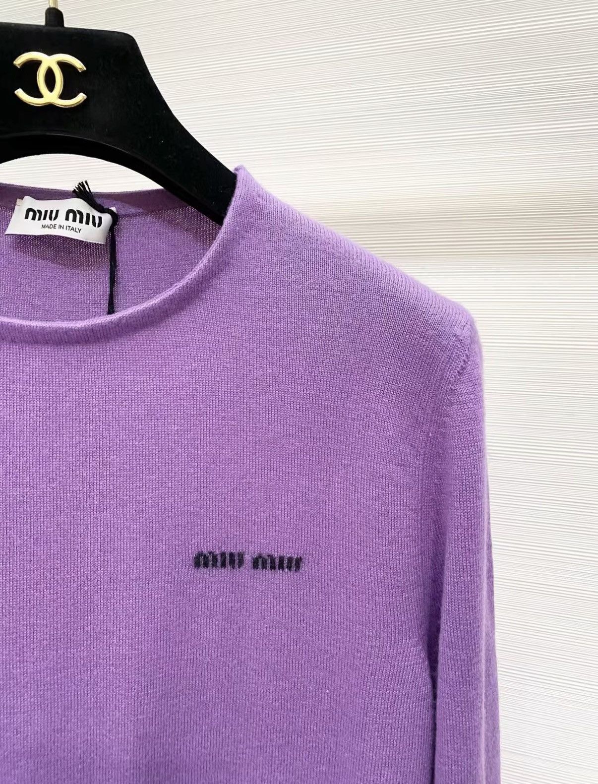 Miu Miu Miu Miu Classic Violet Purple Cashmere Sweater J33 Size S / US 4 / IT 40 - 2 Thumbnail