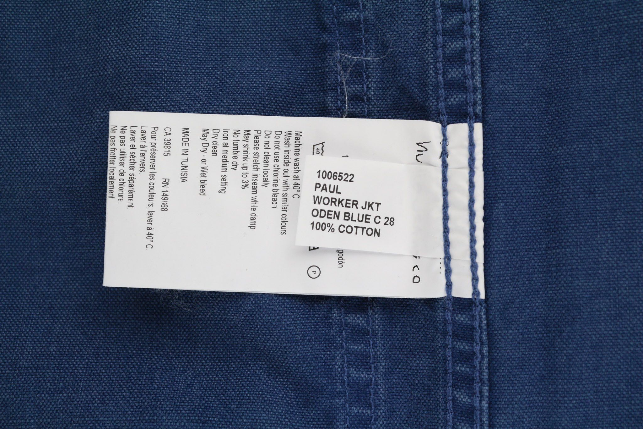 Nudie Jeans PAUL M Worker Polo Pockets Blue Jacket 81961 Size US M / EU 48-50 / 2 - 8 Thumbnail